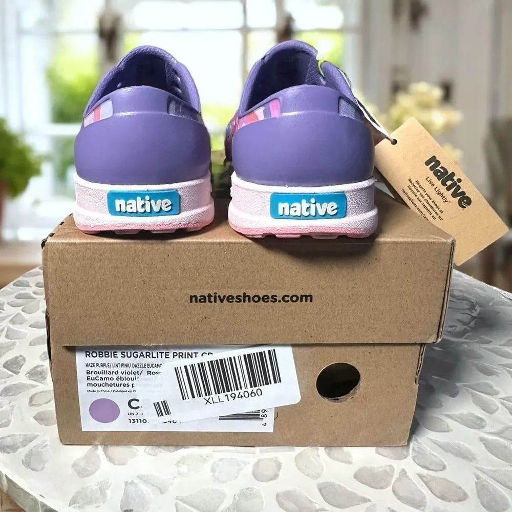 Native Shoes Robbie Toddler Kids Camo Floral Slip-On Water Shoes Sneaker Waterpr